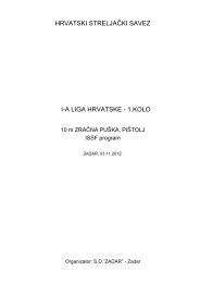 1.kolo 1A lige Zadar 03.11.2012g - Hrvatski streljaÄki savez