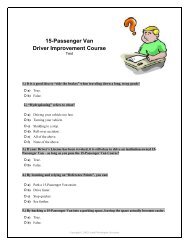 15-Passenger Van Driver Improvement Course