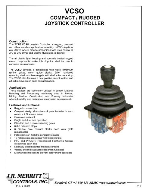 vcso compact / rugged joystick controller