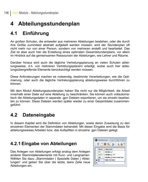 Das Handbuch zu allen weiteren Modulen - PEDAV