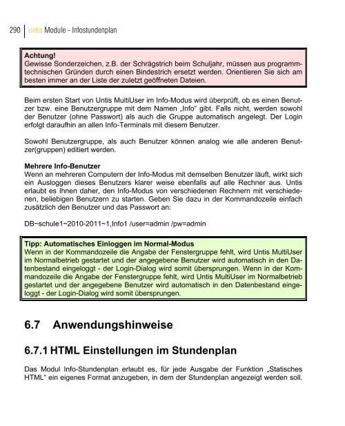 Das Handbuch zu allen weiteren Modulen - PEDAV