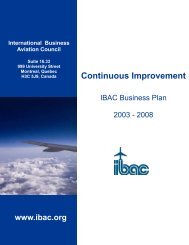 IBAC Business Plan 2003-2008 - International Business Aviation ...