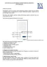 ISW3030_UputstvoZaKoriscenje - TCS