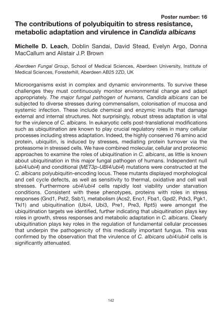 Candida Infection Biology â€“ fungal armoury, battlefields ... - FINSysB