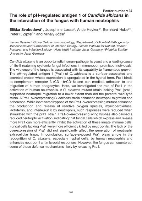 Candida Infection Biology â€“ fungal armoury, battlefields ... - FINSysB