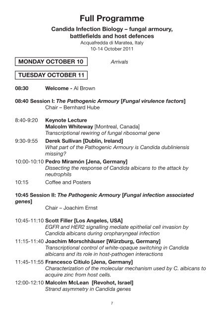 Candida Infection Biology â€“ fungal armoury, battlefields ... - FINSysB