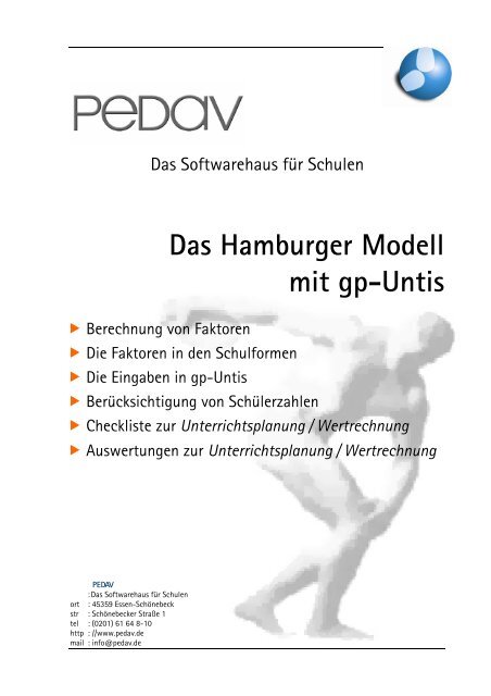 Das Hamburger Modell mit gp-Untis - PEDAV