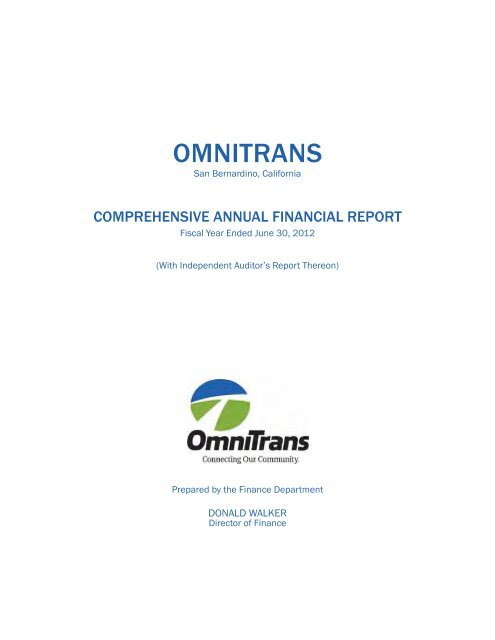Comprehensive Annual Financial Report for FY 2012 - Omnitrans