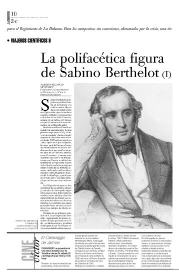 La polifacÃ©tica figura de Sabino Berthelot