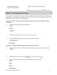 Chapter 2: The Chemical Context of Life - Copley-Fairlawn City