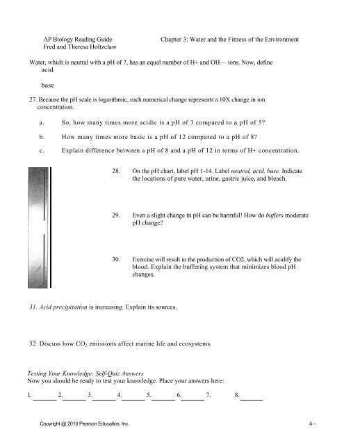 Chapter 2: The Chemical Context of Life - Copley-Fairlawn City