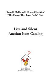 Live and Silent Auction Item Catalog - Ronald McDonald House ...