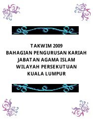 takwim jabatan agama islam wilayah persekutuan (jawi) yang 