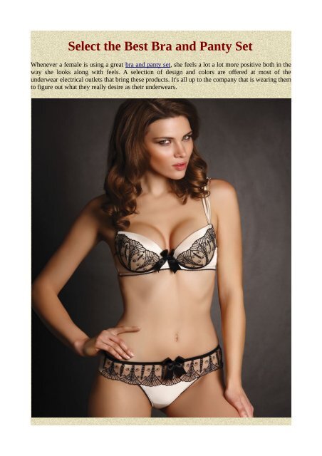 best company of bra and panty