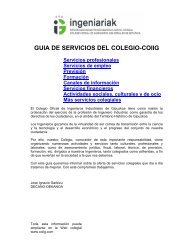 Acceso a la Guia de servicios - Colegio de Ingenieros Industriales ...