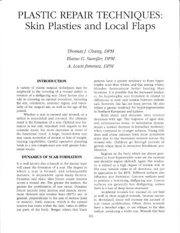 Skin Plasties and Local Flaps - The Podiatry Institute