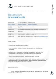 DE CRIMINOLOGÃA - Universidad Camilo JosÃ© Cela