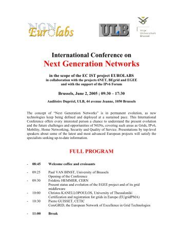 International Conference on Next Generation Networks - Terena