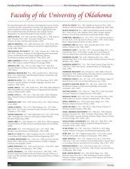 University of Oklahoma General Catalog 2009-11 - OU Catalog ...