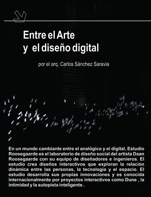 e-AN N° 25 nota N° 5 Entre el arte y el diseño digital por el arq. Carlos Sánchez Saravia