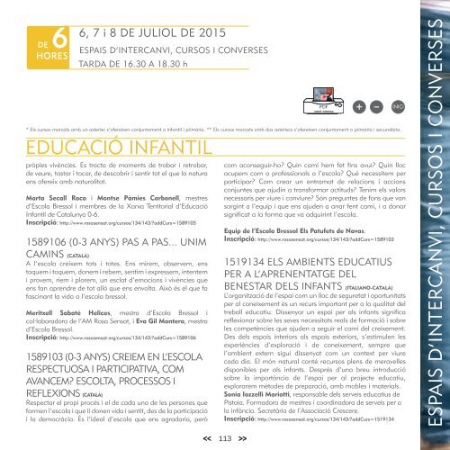 ESCOLA D'ESTIU Maig 2015