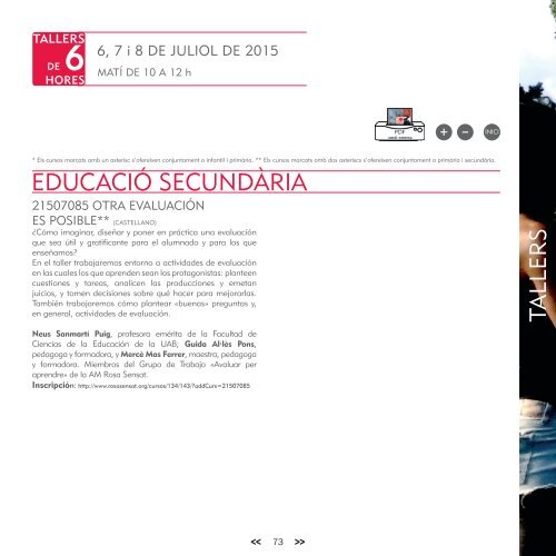 ESCOLA D'ESTIU Maig 2015