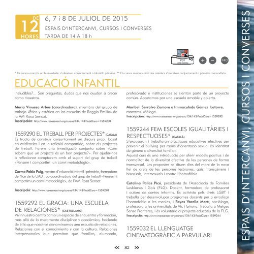 ESCOLA D'ESTIU Maig 2015