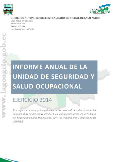 INFORME ANUAL DE LA UNIDAD DE SEGURIDAD Y SALUD OCUPACIONAL