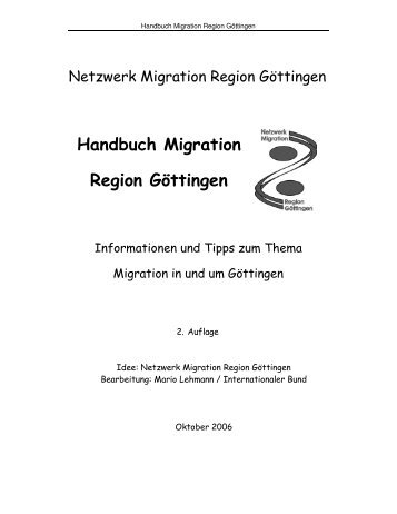 Handbuch Migration Region Göttingen - Integrationsrat Göttingen