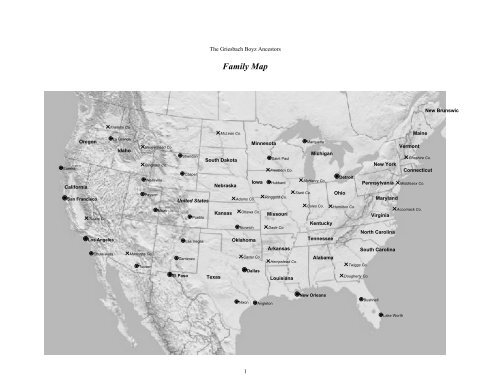 The Wirt Griesbach Ancestry MAP SWGdezign