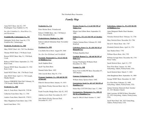 The Wirt & Griesbach Ancestry MAP - SWGdezign