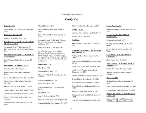 The Wirt & Griesbach Ancestry MAP - SWGdezign