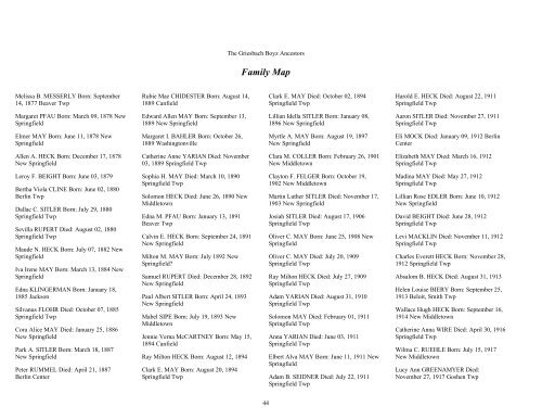 The Wirt & Griesbach Ancestry MAP - SWGdezign