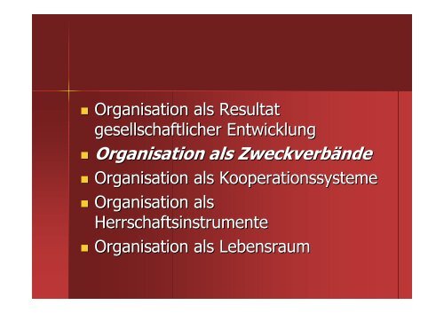 Was ist eine Organisation?