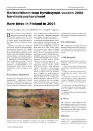 Rariteettikomitean hyväksymät vuoden 2004 ... - BirdLife Suomi