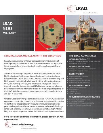 MILITARY - LRAD Corporation