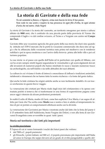 Storia di Gavirate e della sua fede - Decanato