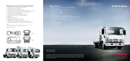 N-Series Range Specifications - Isuzu Truck South Africa