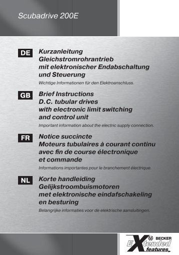 Scubadrive 200E - Becker-Antriebe