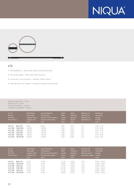 Katalog Holz (PDF) - Niqua GmbH