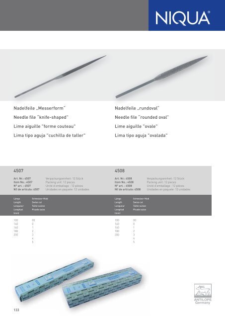 Katalog Metall (PDF) - Niqua GmbH