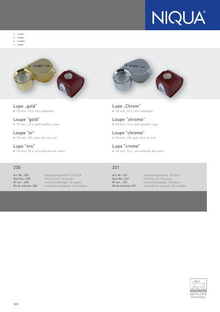 Katalog Metall (PDF) - Niqua GmbH