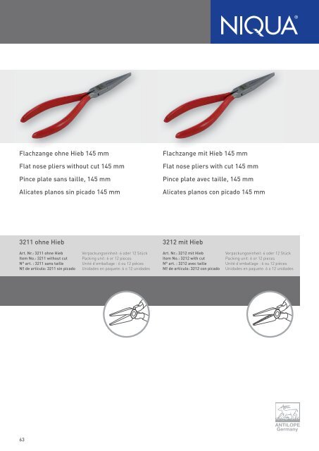 Katalog Metall (PDF) - Niqua GmbH