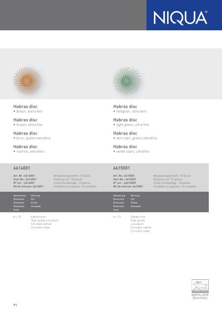 Katalog Metall (PDF) - Niqua GmbH