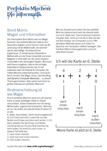 Die Magie der Informatik: - cs4fn