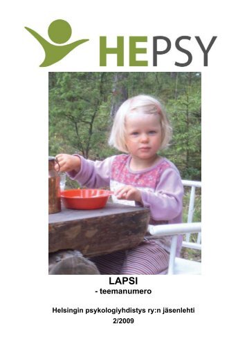 Lehti 2/2009 pdf-muodossa - Helsingin psykologiyhdistys