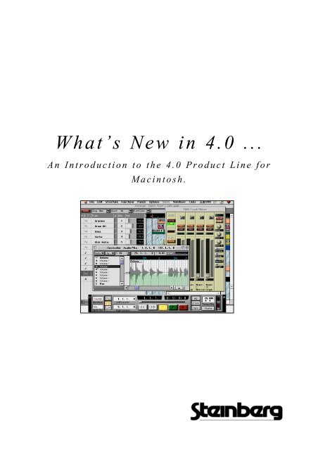 What's New in 4.0 ... - Espace Cubase