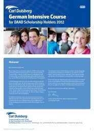 for DAAD Scholarship Holders 2012