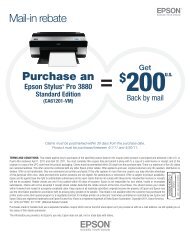 Mail-in rebate Purchase an - Epson