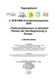 Tagungsband 3. EFB-FBB-Gründachsymposium 2005